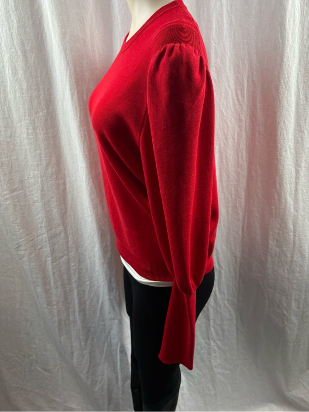 ba&sh Red Sady puff-sleeve Sweater L - Picture 7 of 14